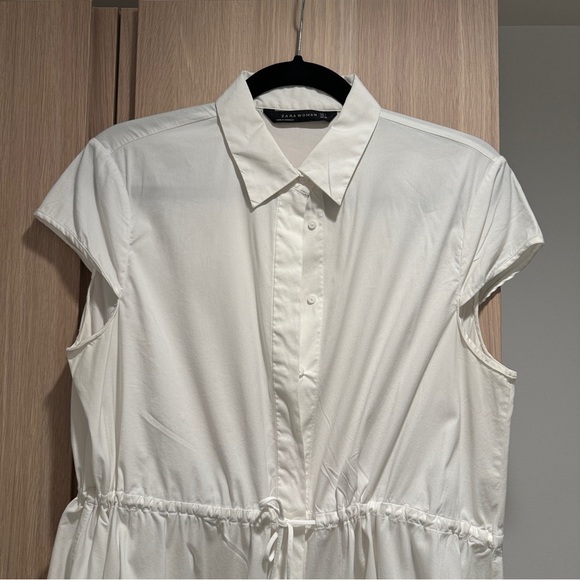 Zara Woman Short Sleeve Button Down Peplum Shirt - L - Picture 3 of 8